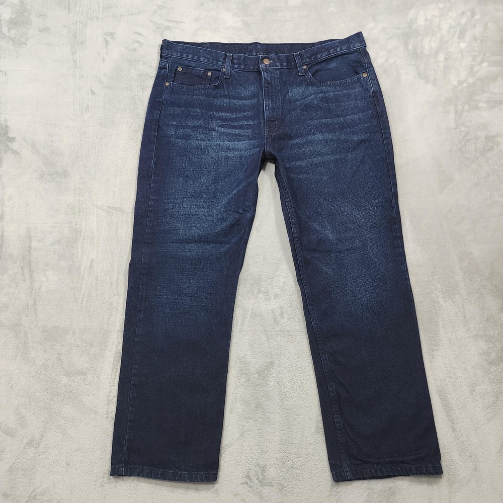 Vintage Faded Glory Jeans Mens 40x30 Blue Dark Wash Regular Fit Straight Leg